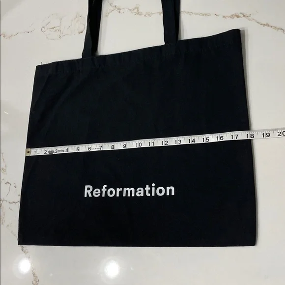 Reformation Classic Black Canvas Tote - Picture 3 of 4